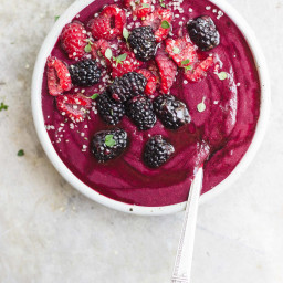 Beet + Berry Smoothie Bowls