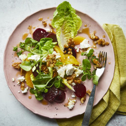 Beetroot, walnut and orange salad with orange blossom dressing