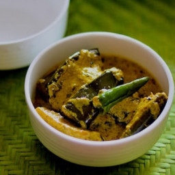 begun basanti / eggplants in mustard sauce bengali style