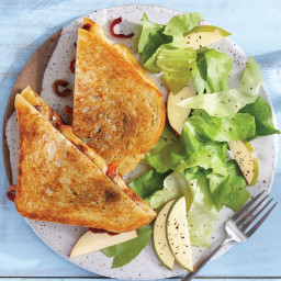 Bell Pepper & Sour Cherry Grilled Cheese with Butter Lettuce & Pear