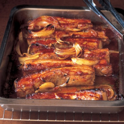 Belly Pork Strips in Barbecue Sauce