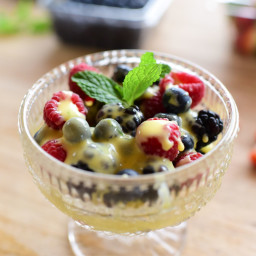 Berries with Sweet Tequila Cream