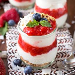 Berry Coconut Cheesecake Fools