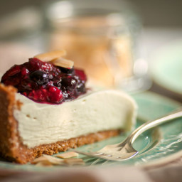 Berry Coconut No-Bake Cheesecake