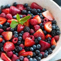 Berry Fruit Salad with Honey Balsamic Dressing