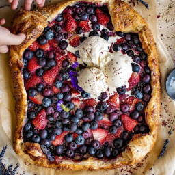 Berry Galette with a Honey Mascarpone Filling