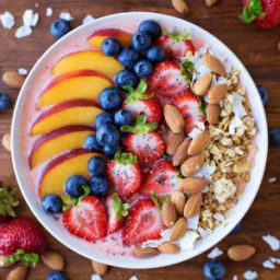 Berry, Peach, and Coconut Smoothie Bowl