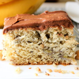 Best Banana Cake with Chocolate Frosting