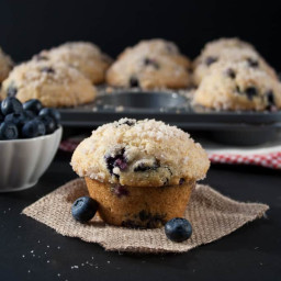 BEST Blueberry Streusel Muffins {Bakery-Style}