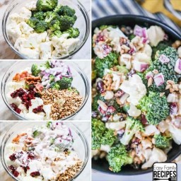 {BEST EVER} Broccoli Cauliflower Salad · Easy Family Recipes