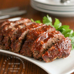 BEST EVER Meatloaf with a Brown Sugar Whiskey Glaze