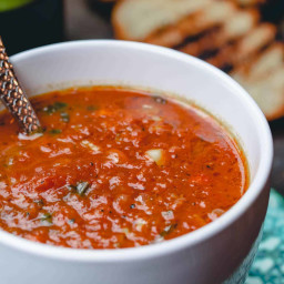 BEST Vegan Roasted Tomato Basil Soup (with Video)