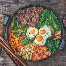Bibimbap (Mixed Vegetable and Rice Bowl with Beef)