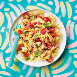 Big Italian pasta salad recipe perfect for late summer potlucks