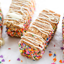 Birthday Cake Granola Ice Cream Sandwiches