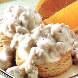 Biscuits and Peppered Sausage Gravy