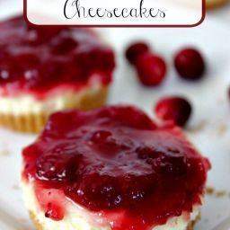 Bite Size Cranberry Cheesecakes