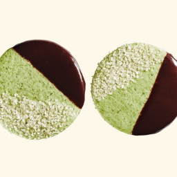 Black-and-White-and-Green Cookies