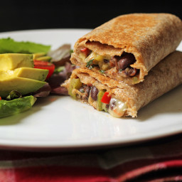Black Bean and Bell Pepper Wraps