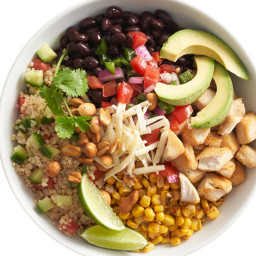 Black Bean and Quinoa Bowl with Chicken