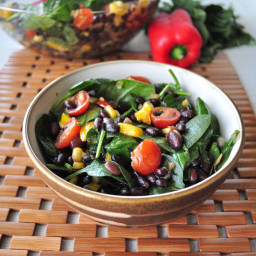 Black Bean and Spinach Salad