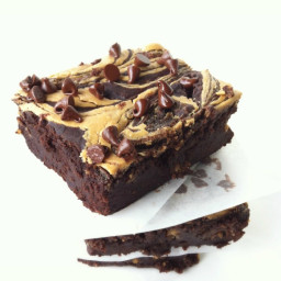 Black Bean Brownies with Peanut Butter Swirl