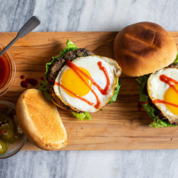 Black Bean Burgers With Fried Eggs