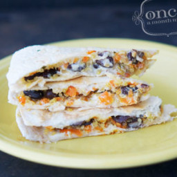 Black Bean, Carrot, and Goat Cheese Quesadilla