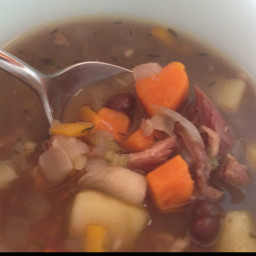 Black Bean, Potato and Ham Soup