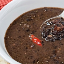 Black Bean Soup with Cumin and Jalapeño