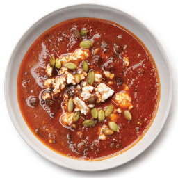 Black Bean Soup with Roasted Poblano Chiles