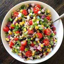 Black Bean Veggie Salsa and Quinoa Salad