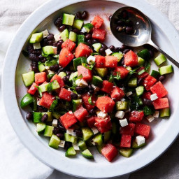 Black Bean with Melon(s) and Feta Salad
