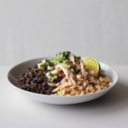 Black Beans and Rice With Chicken and Apple Salsa recipe | Epicurious.com
