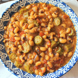 Black Eyed Peas and Okra (Instant Pot)