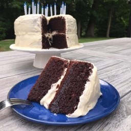 Black Magic Cake with Buttercream Frosting