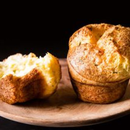 Black Pepper Popovers with Chives and Parmesan
