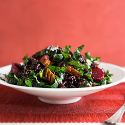 Black Rice, Beet and Kale Salad With Cider Flax Dressing