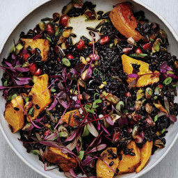 Black and Wild Rice Salad with Roasted Squash
