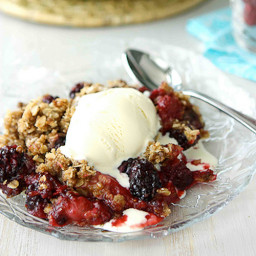 Blackberry and Strawberry Crisp with Gingersnap Crumble Recipe for Father’s