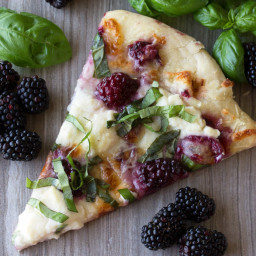 Blackberry, Basil, and Ricotta Pizza