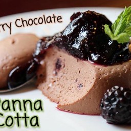 Blackberry Chocolate Panna Cotta