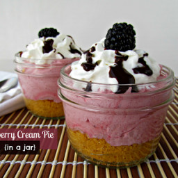 Blackberry Cream Pies {in a jar}