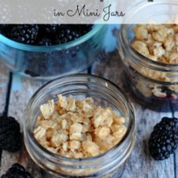 Blackberry Crisp Recipe in Mini Jars Recipe #12Bloggers