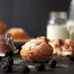 Blackberry Curd Filled Homemade Donuts