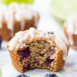 Blackberry Lime Oatmeal Muffins