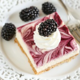 Blackberry Swirl Cheesecake Bars
