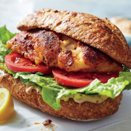 Blackened Grouper Sandwiches with Rémoulade