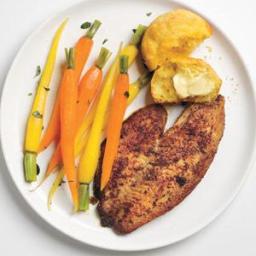 Blackened Tilapia With Buttered Carrots
