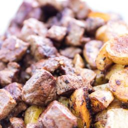 Blackstone Steak Bites and Potatoes Recipe